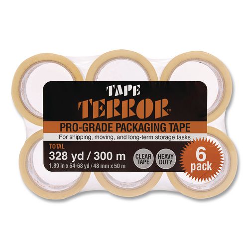 Pro-grade Packaging Tape, 3" Core, 1.88" X 54.6 Yds, Clear, 6/pack