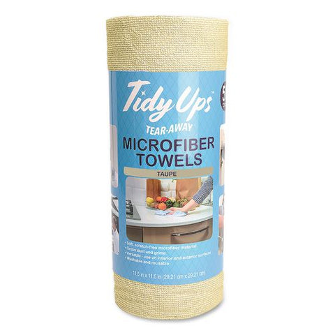 Microfiber Towel Roll, 11.5 X 11.5, Taupe, 50 Towels/roll