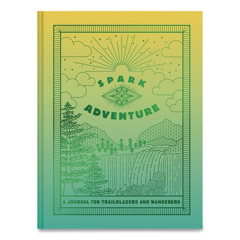 Guided Journal: Spark Adventure - A Journal For Trailblazers And Wanderers, Green/gold Cover, (88) 8 X 6 Sheets