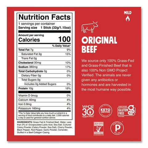 Original Beef Meat Stick, 1.15 Oz Stick, 24/box