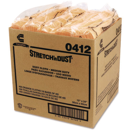 Stretch 'n Dust Cloths, 24" X 12", Yellow/orange, 40/pack