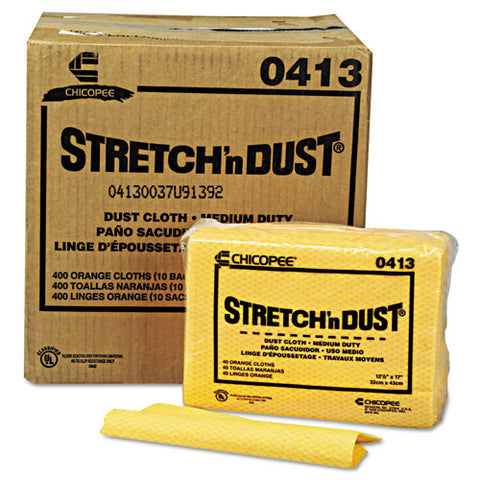 Stretch 'n Dust Cloths, 12.6 X 17, Yellow, 40/pack, 10 Packs/carton