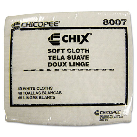 Soft Cloths, 13 X 15, White, 40/pack, 30 Packs/carton