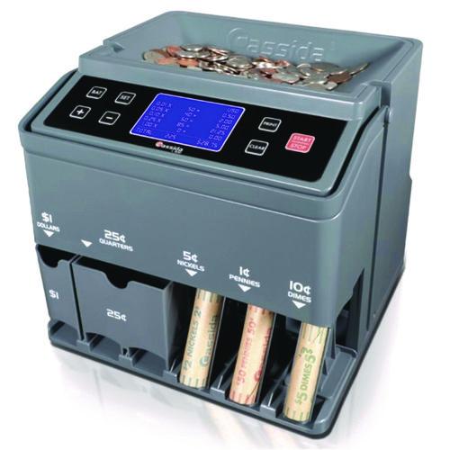 C300 Series Coin Sorter/counter, 300 Coins/min, 11" X 11" X 10", Gray