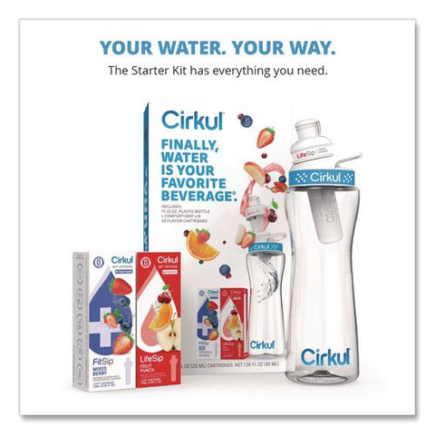 Flavor Water Bottle Kit, 22 Oz, Clear