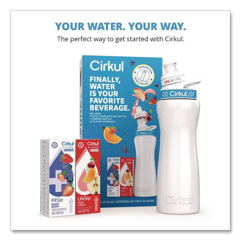 Flavor Water Bottle Kit, 22 Oz, White