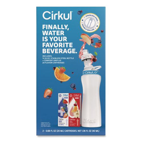 Flavor Water Bottle Kit, 22 Oz, White