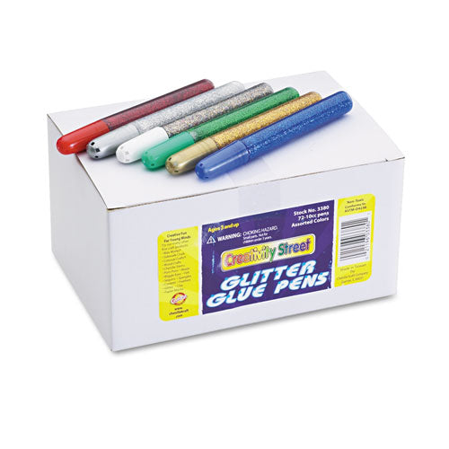 Glitter Glue Pens, Assorted, 10 Cc Tube, 72/pack