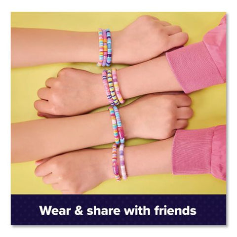 Stack'd Heishi Studio Bracelet Making Kit With 1,230 Beads, Beading Pen, String, Ages 7 And Up