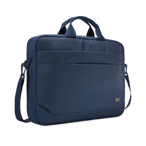 Advantage Laptop Attache, Fits Devices Up To 14", Polyester, 14.6 X 2.8 X 13, Dark Blue