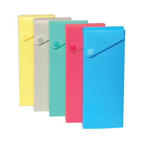 Slider Pencil Case, 2.88" X 0.6" X 9.5" To 11.43", Assorted Colors, 24/carton