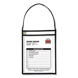 1-pocket Shop Ticket Holder W/setrap, Black Stitching, 75-sheet, 9 X 12, 15/box