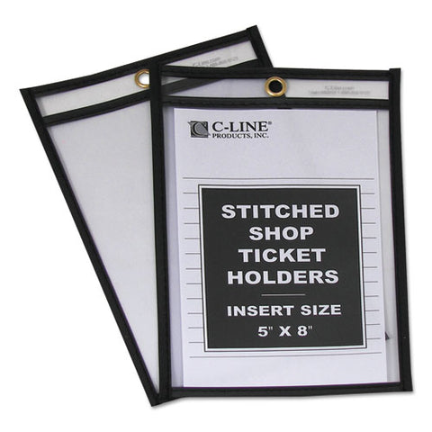 Shop Ticket Holders, Stitched, Both Sides Clear, 25 Sheets, 5 X 8, 25/box