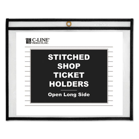 Shop Ticket Holders, Stitched, Sides Clear, 50 Sheets, 11 X 8.5, 25/box