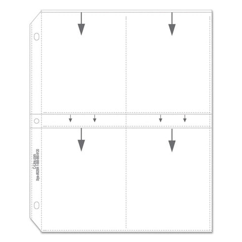 Clear Photo Pages For Eight 3.5 X 5 Photos, 3-hole Punched, 11.25 X 8.13, 50/box