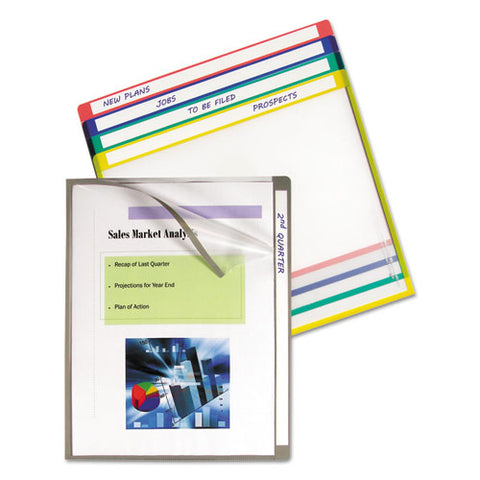 Write-on Project Folders, Straight Tab, Letter Size, Assorted Colors, 25/box