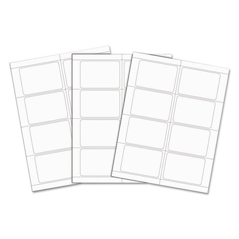 Laser Printer Name Badges, 3 3/8 X 2 1/3, White, 200/box