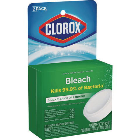 Ultra Clean Toilet Tablets Bleach, 3.5 Oz Tablet, 2/pack, 6 Packs/carton