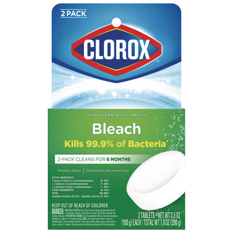 Ultra Clean Toilet Tablets Bleach, 3.5 Oz Tablet, 2/pack