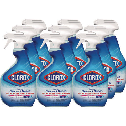 Clean-up Cleaner + Bleach, 32 Oz Spray Bottle, Rain Clean Scent, 9/carton