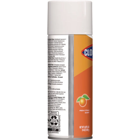 4-in-one Disinfectant And Sanitizer, Citrus, 14 Oz Aerosol Spray