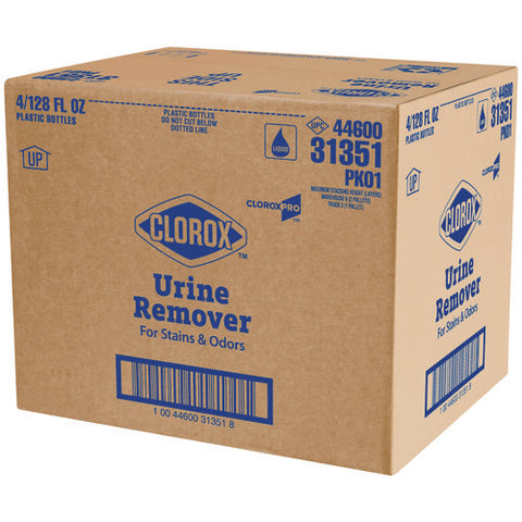 Cloroxpro Urine Remover For Stains And Odors, 128 Oz Refill Bottle, 4/carton