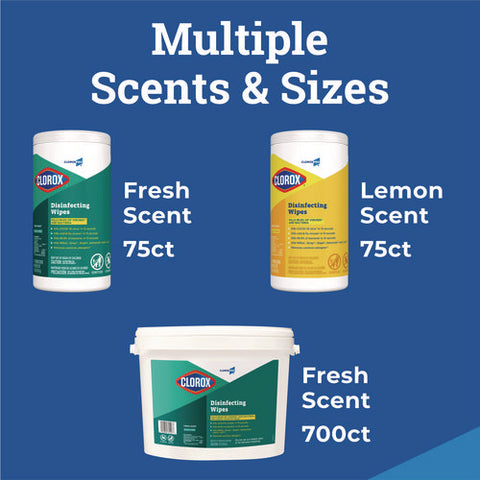 Disinfecting Wipes, 1-ply, 7 X 8, Fresh Scent, White, 700/bucket