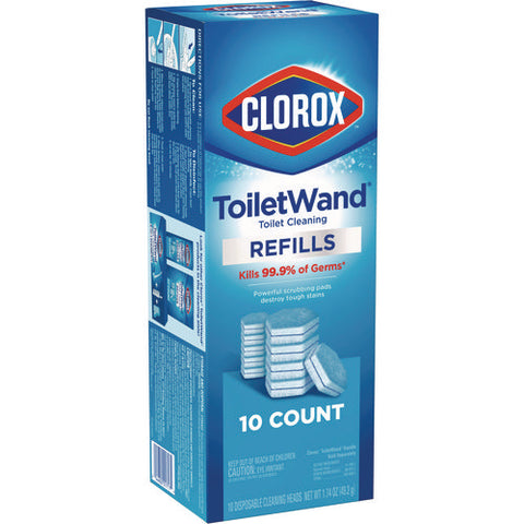 Disinfecting Toiletwand Refill Heads, Blue/white, 10/pack, 6 Packs/carton