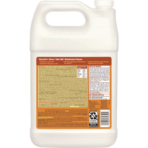 Total 360 Disinfectant Cleaner, 128 Oz Bottle, 4/carton