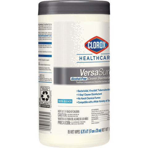 Versasure Cleaner Disinfectant Wipes, 1-ply, 6.75 X 8, Fragranced, White, 85/canister, 6 Canisters/carton