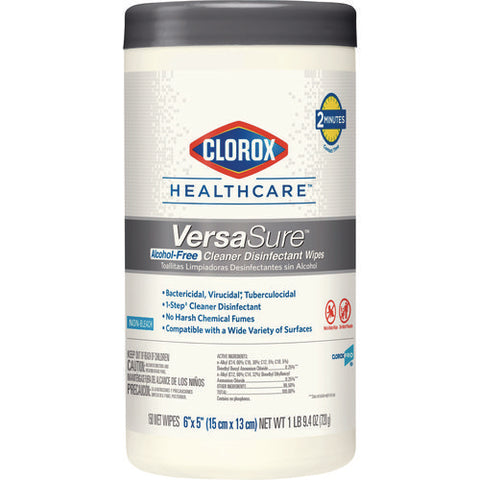 Versasure Cleaner Disinfectant Wipes, 1-ply, 6.75 X 8, Fragranced, White, 150 Towels/canister