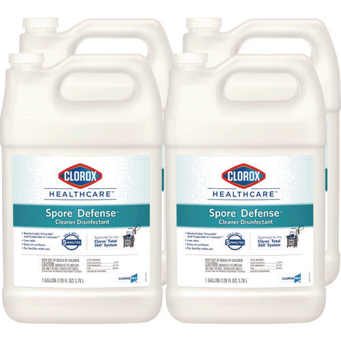 Spore Defense Cleaner Disinfectant, Closed System, 1 Gal Refill Bottle, 4/carton