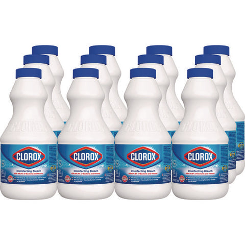 Concentrated Regular Disinfecting Bleach, 24 Oz Bottle, 12/carton