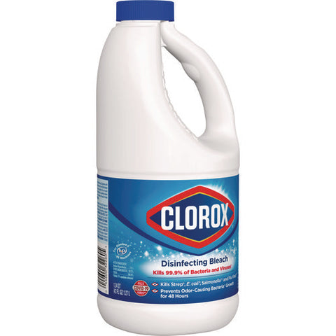 Concentrated Regular Disinfecting Bleach, 43 Oz Bottle, 6/carton