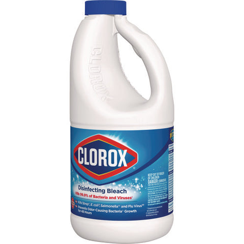 Concentrated Regular Disinfecting Bleach, 43 Oz Bottle, 6/carton