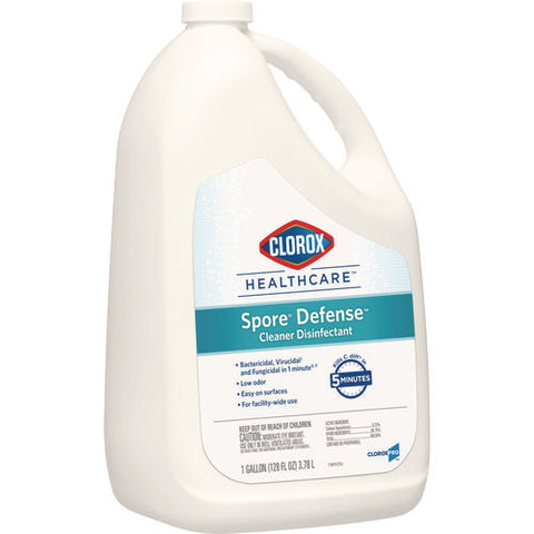 Spore Defense Cleaner Disinfectant, Open System, 1 Gal Refill Bottle, 4/carton