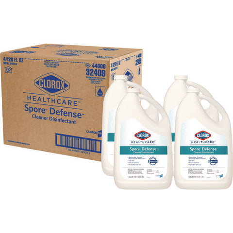 Spore Defense Cleaner Disinfectant, Open System, 1 Gal Refill Bottle, 4/carton