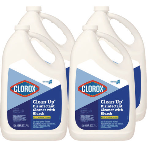 Cloroxpro Clean-up Disinfectant Cleaner With Bleach, 128 Oz Refill Bottle, 4/carton