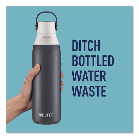 Stainless Steel Filtered Water Bottle. 20 Oz, Carbon