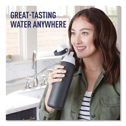 Stainless Steel Filtered Water Bottle. 20 Oz, Carbon