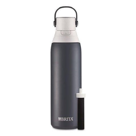 Stainless Steel Filtered Water Bottle. 20 Oz, Carbon