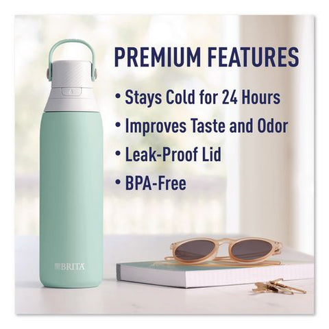 Stainless Steel Filtered Water Bottle, 20 Oz, Glacier