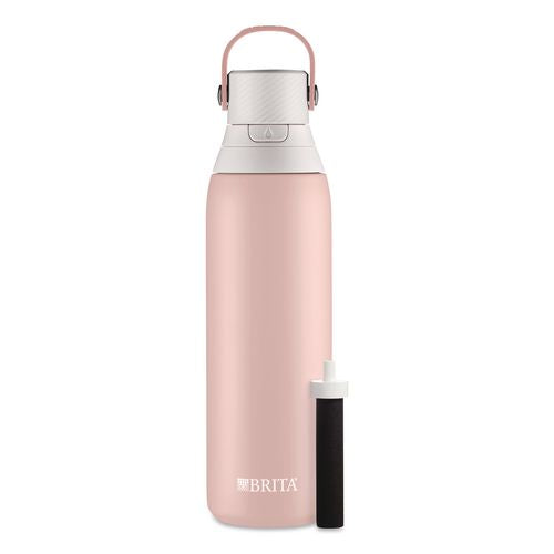 Stainless Steel Filtered Water Bottle, 20 Oz, Rose