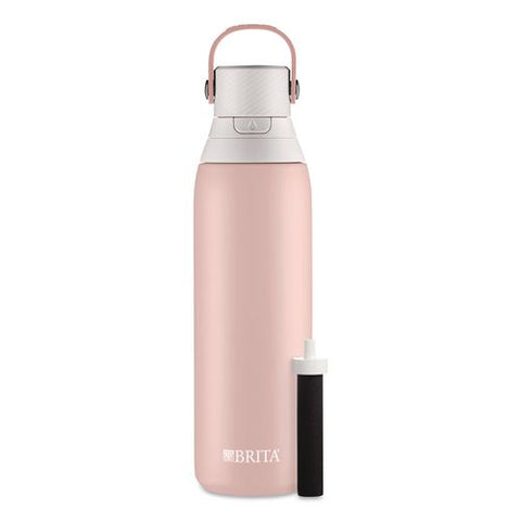 Stainless Steel Filtered Water Bottle, 20 Oz, Rose