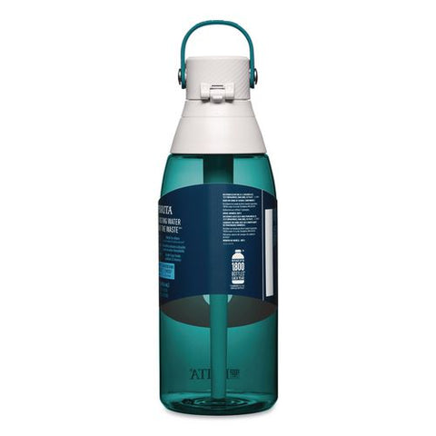 Plastic Filtered Water Bottle, 36 Oz, Sea Glass
