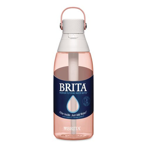 Plastic Filtered Water Bottle, 36 Oz, Blush
