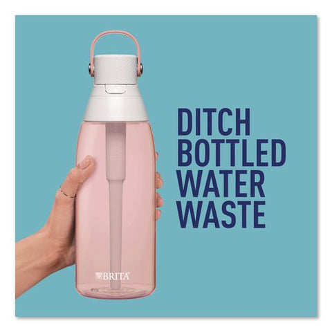 Plastic Filtered Water Bottle, 36 Oz, Blush