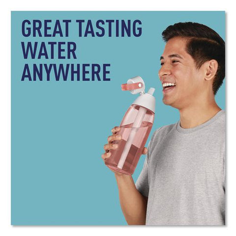 Plastic Filtered Water Bottle, 36 Oz, Blush