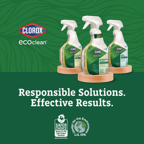 Clorox Pro Ecoclean Disinfecting Cleaner, Unscented, 128 Oz Refill Bottle, 4/carton