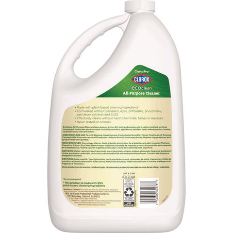 Clorox Pro Ecoclean All-purpose Cleaner, Unscented, 128 Oz Bottle, 4/carton